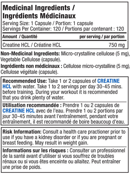 ProLine Creatine HCL (120 Caps)