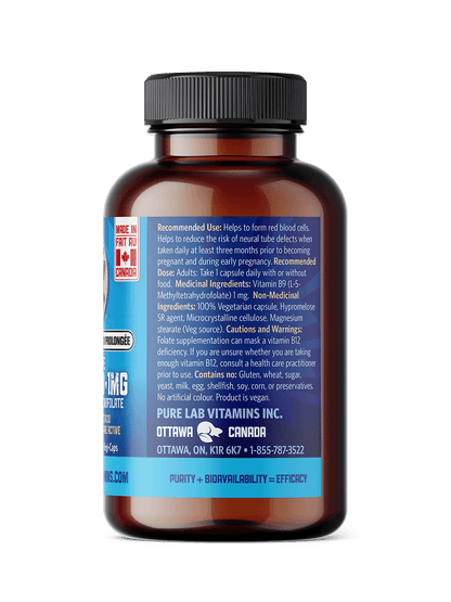 Pure Lab Bioactive Folic Acid (60 VCaps) - Lifestyle Markets