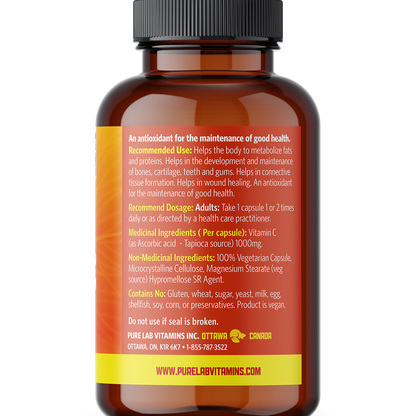 Pure Lab Slow Release Vitamin C 1000mg (120VCaps) - Lifestyle Markets