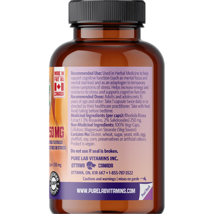 Pure Lab Rhodiola 250mg (60 VCaps)