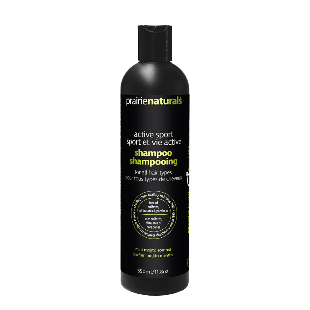 Prairie Naturals shampoo bottle on a white background