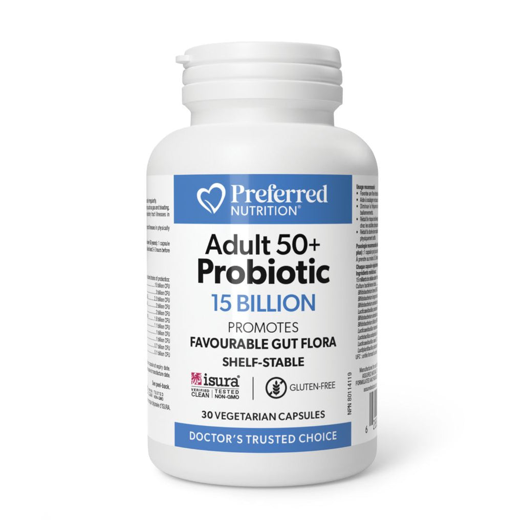 Preferred Nutrition Adult 50+ Probiotic 15 Billion (30 VCaps)