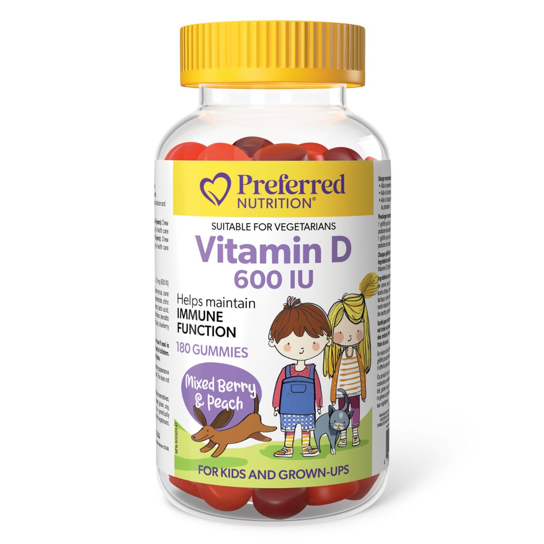 Preferred Nutrition Vitamin D 600 IU Gummy (180s) - Lifestyle Markets