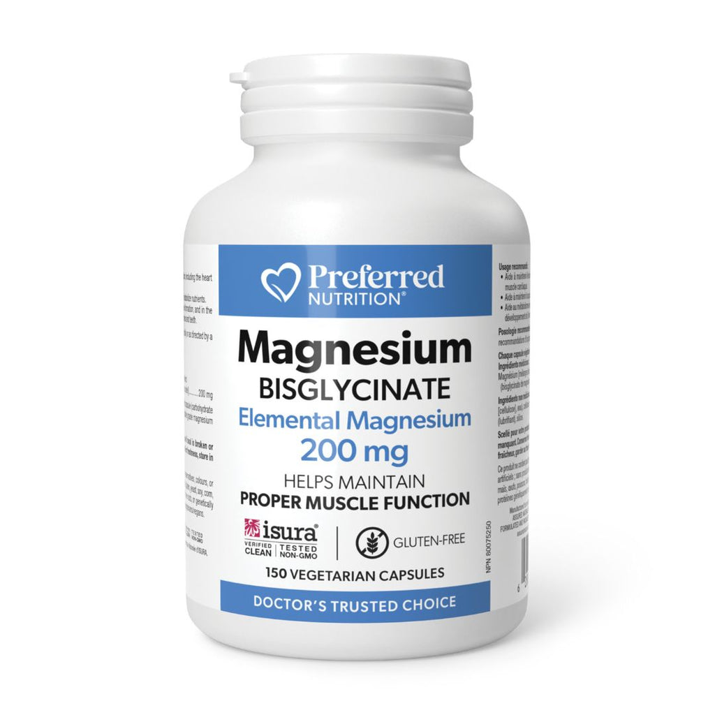 Preferred Nutrition Magnesium Bisglycinate 200mg (150 VCaps)