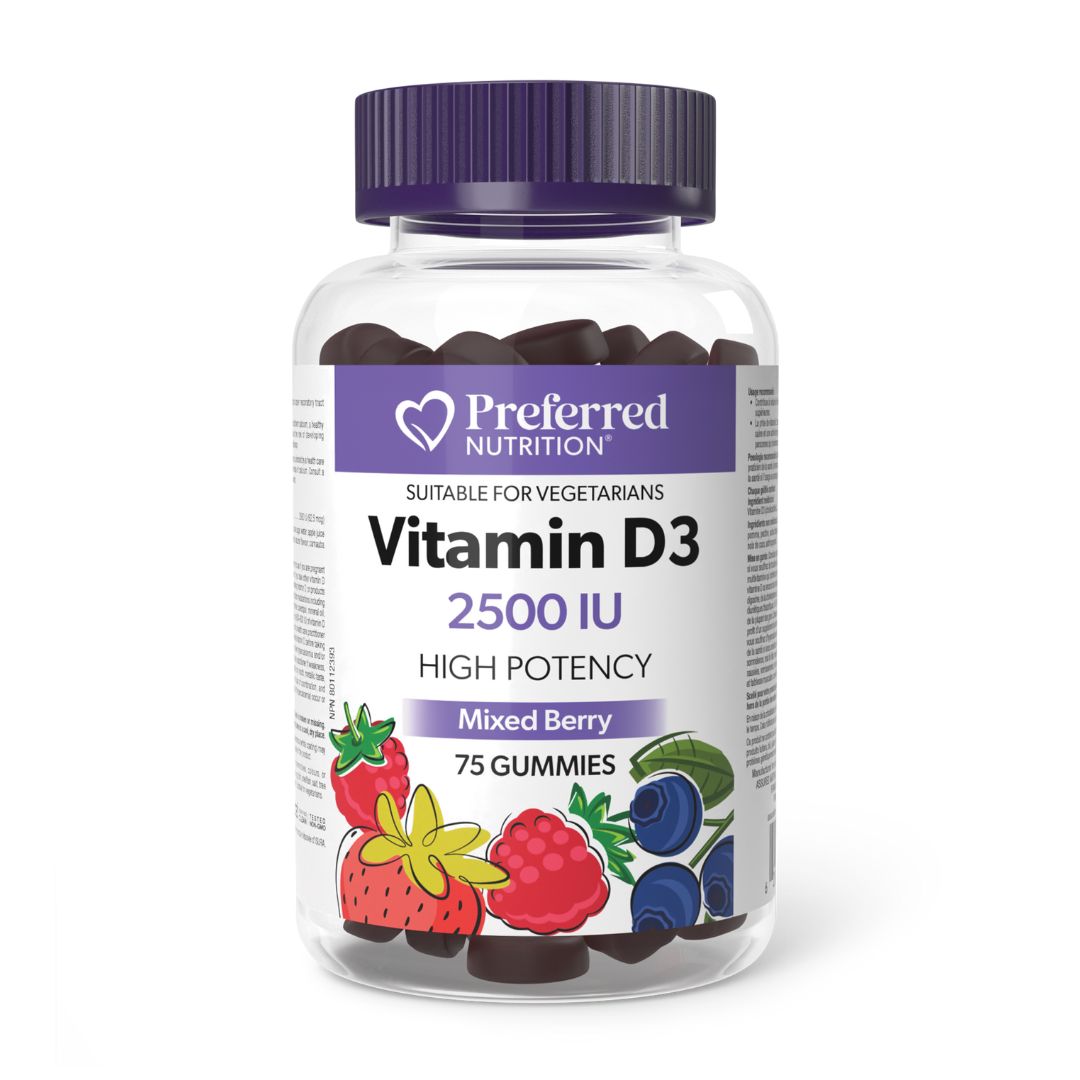 Preferred Nutrition Vitamin D3 2500IU (75 Gummies) - Lifestyle Markets