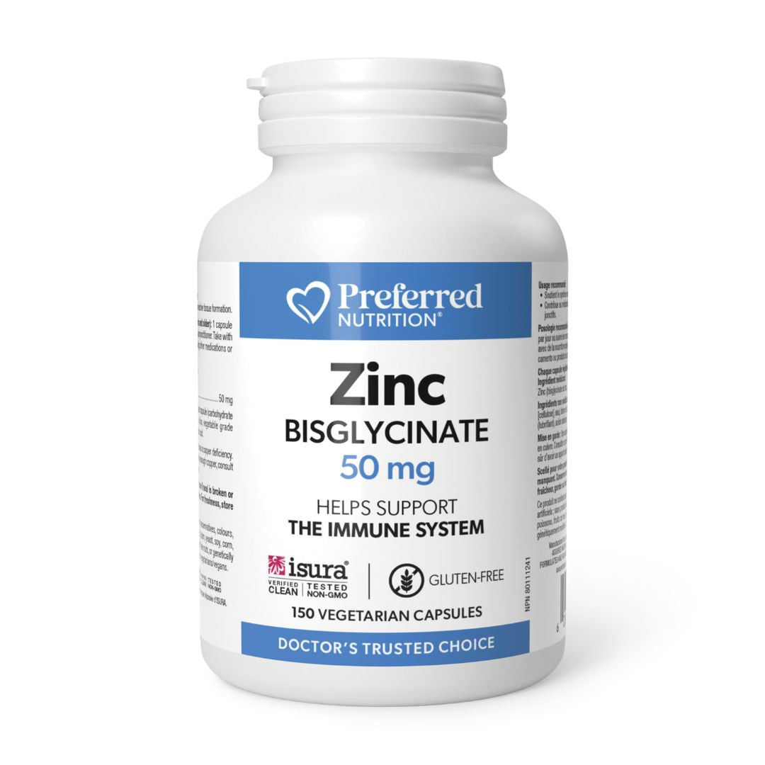 Preferred Nutrition Zinc Bisglycinate 50mg (120 VCaps) - Lifestyle Markets