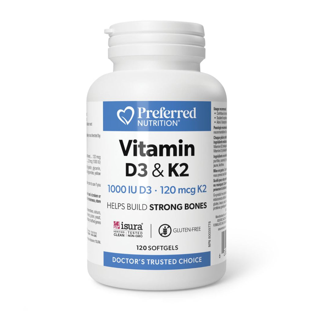 Preferred Nutrition Vitamin D3 & K2 Softgels