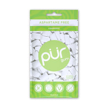 Pack of PUR gum with green and white design on a white background