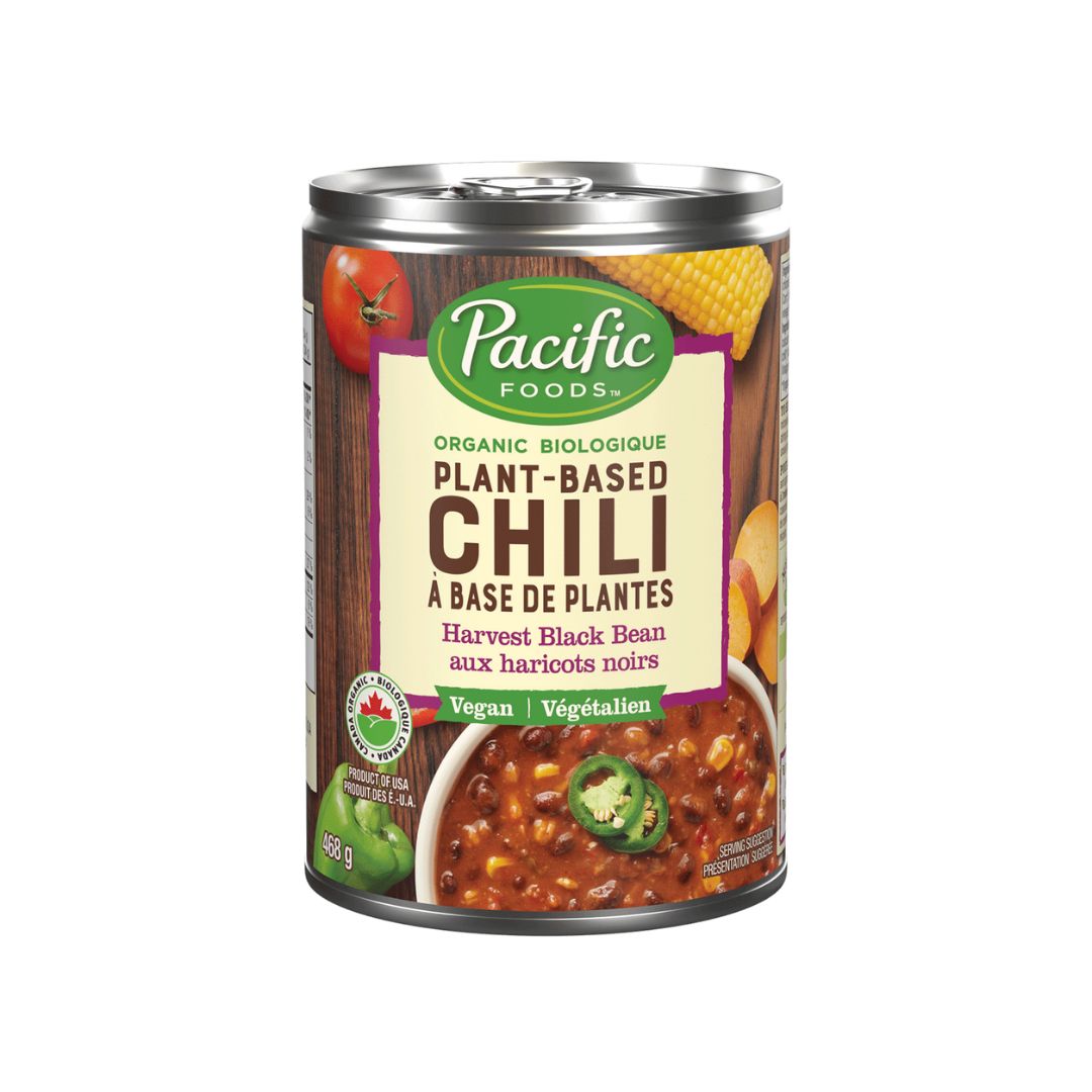 Pacific Plant-Based Chili - Harvest Black Bean (468ml) - Lifestyle Markets