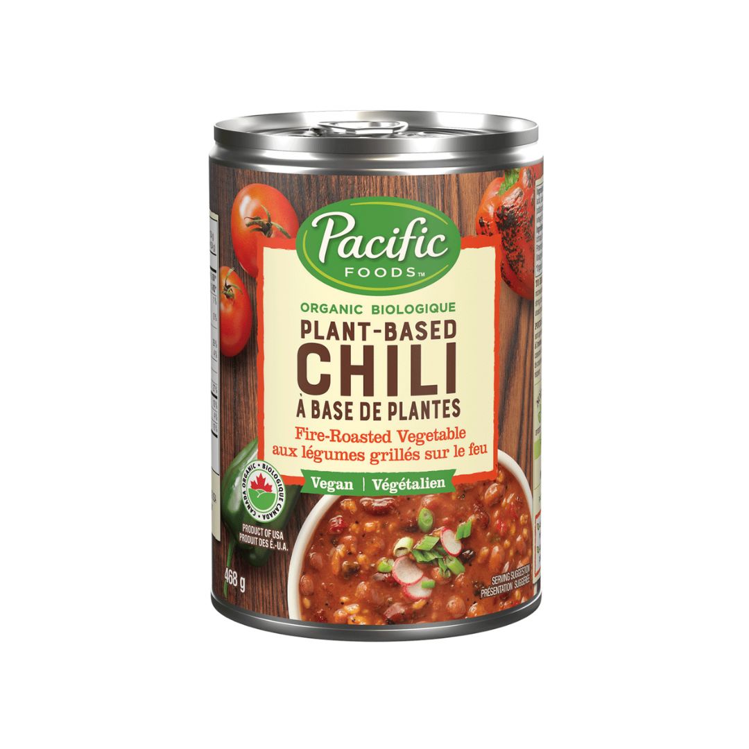 Pacific Plant-Based Chili - Fire Roasted Vegetable (468ml) - Lifestyle Markets