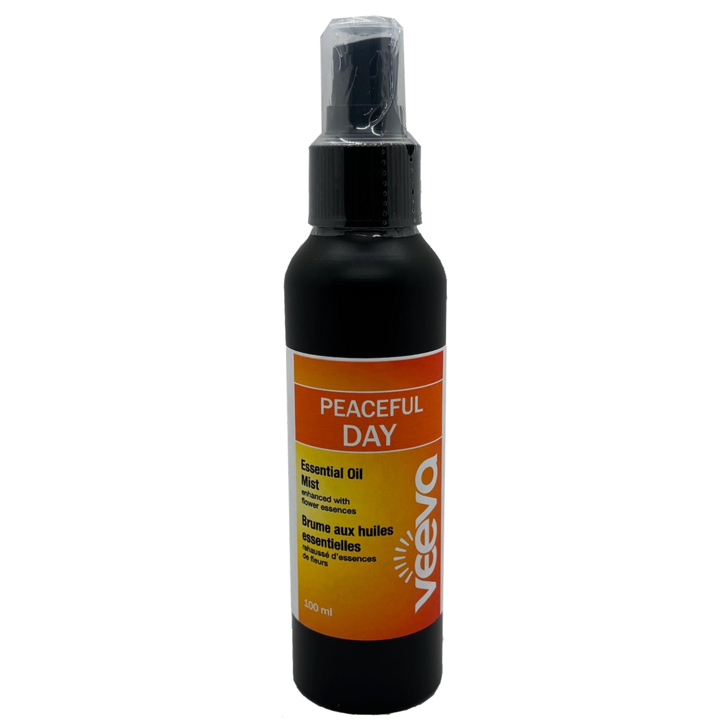 Veeva Peaceful Day essential oil bottle on a white background
