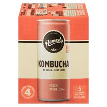 Remedy Kombucha - Peach (4x330ml) - Lifestyle Markets