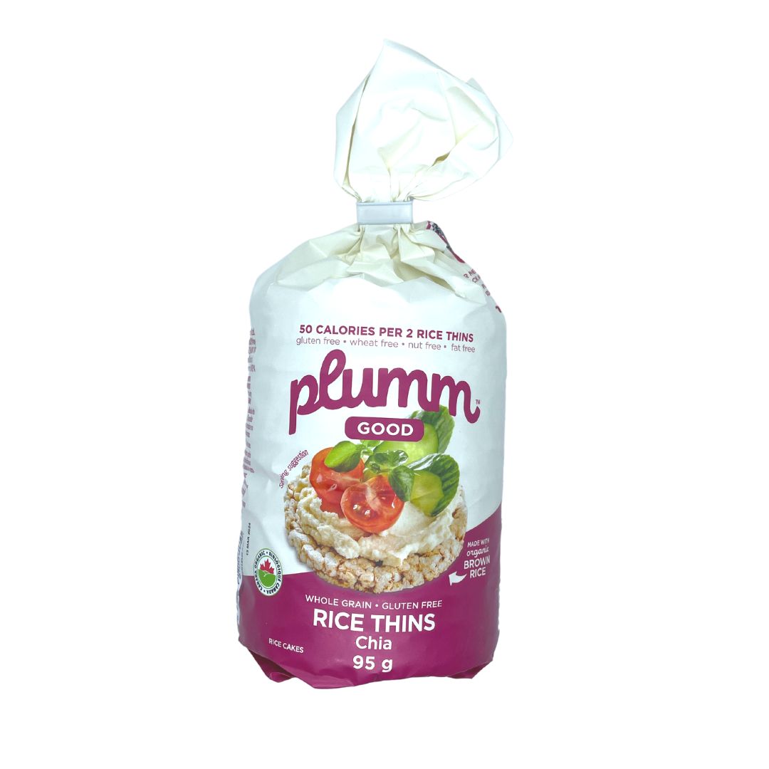 Plum M Good Brown Rice Thins w/ Chia (95g) - Lifestyle Markets