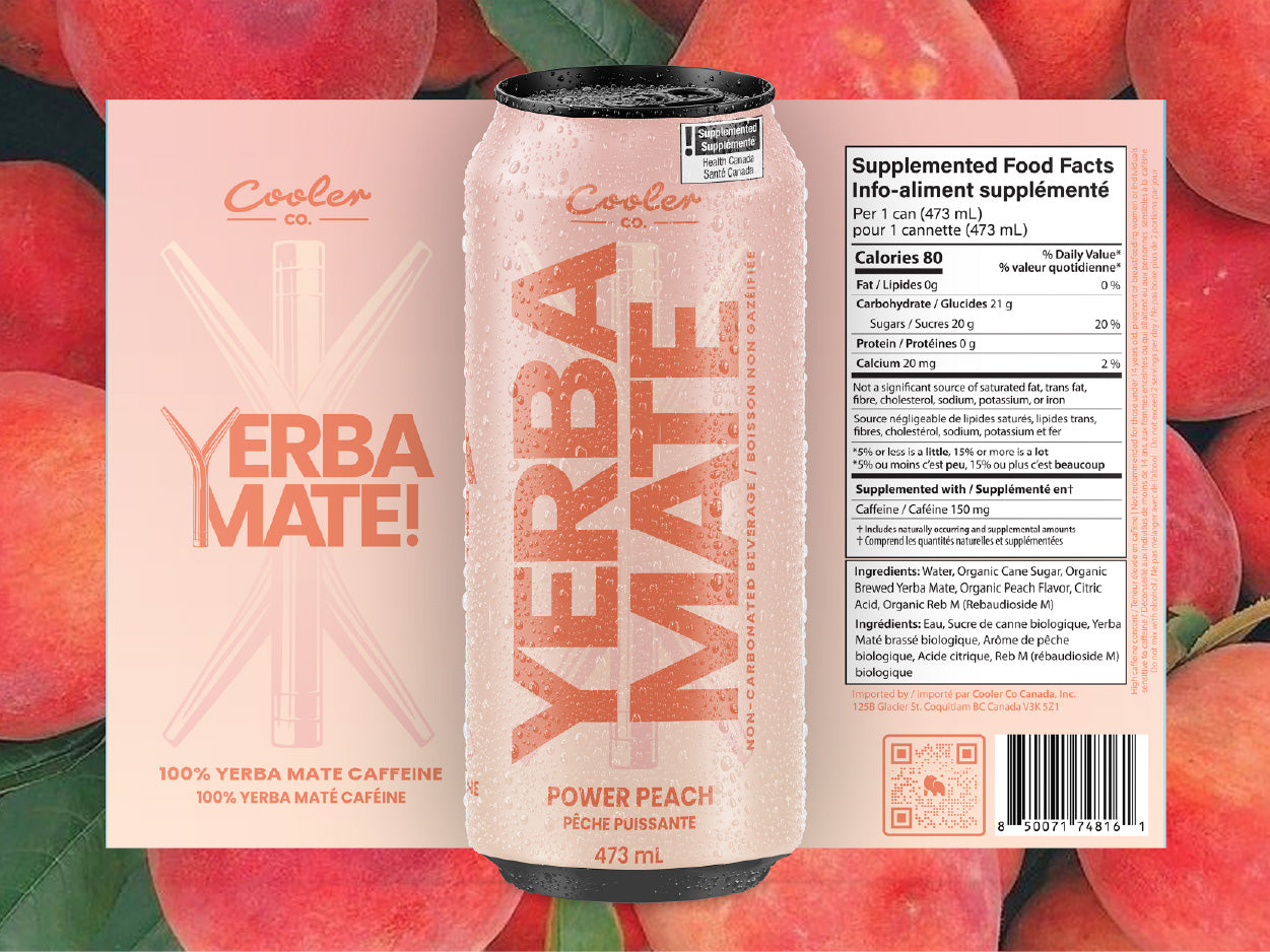 Cooler Co Yerba Mate - Power Peach (473 ml)