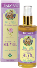 Badger Belly Oil with packaging on a white background