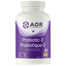 AOR Probiotic-3 supplement bottle on a white background