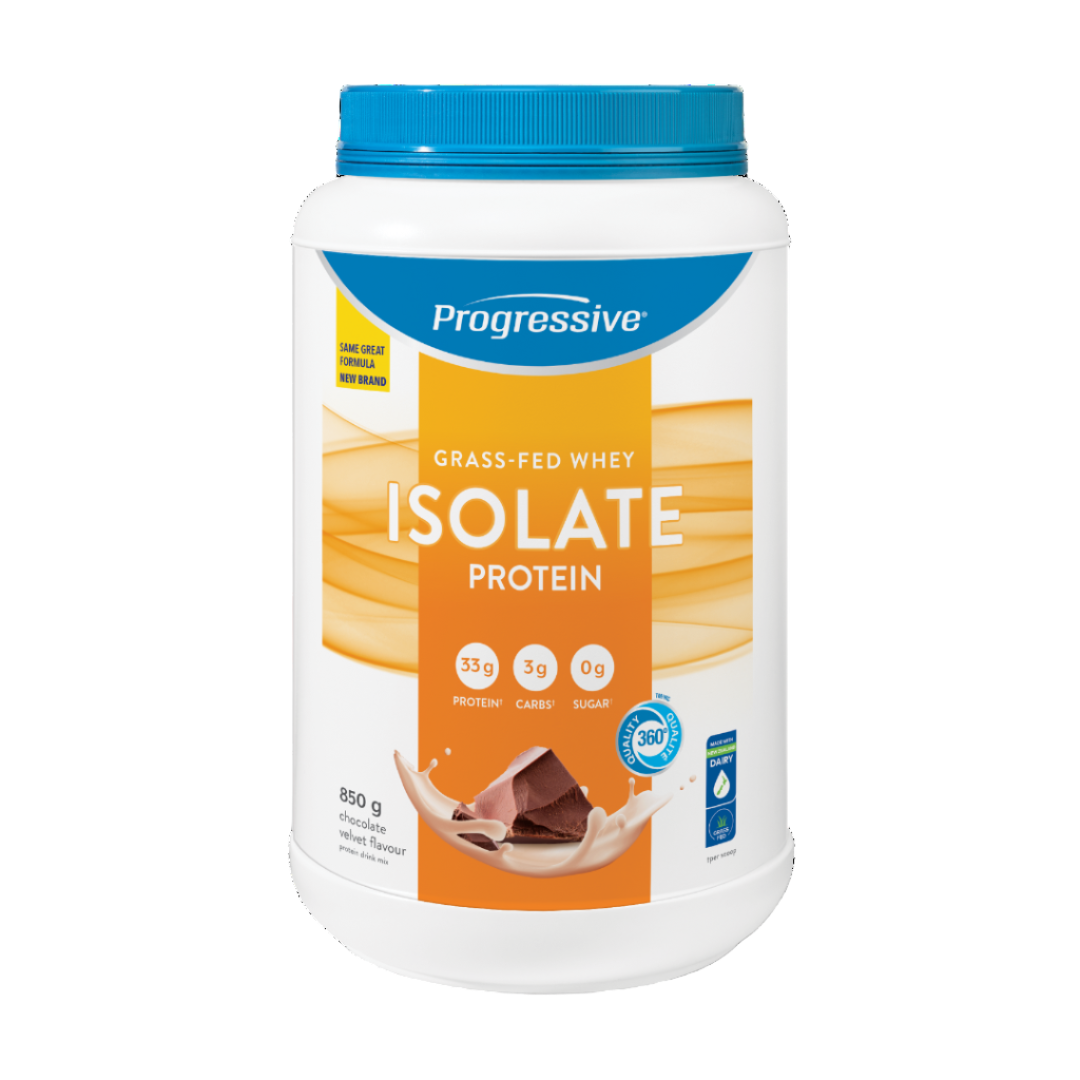 Progressive Grass-Fed Whey Isolate Protein container on a white background