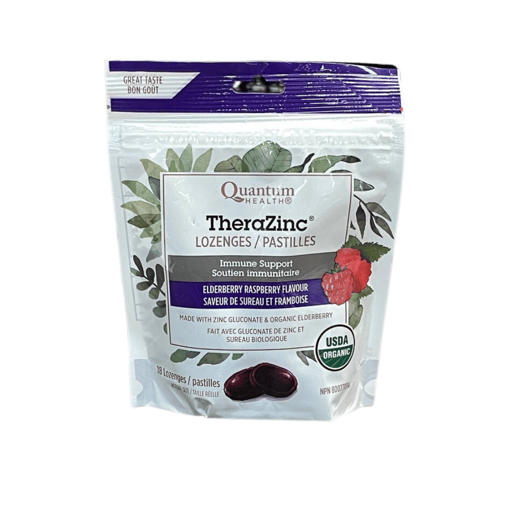 Quantum TheraZinc Elderberry Raspberry Loz (18 ct)