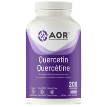 AOR Quercetin supplement bottle on a white background