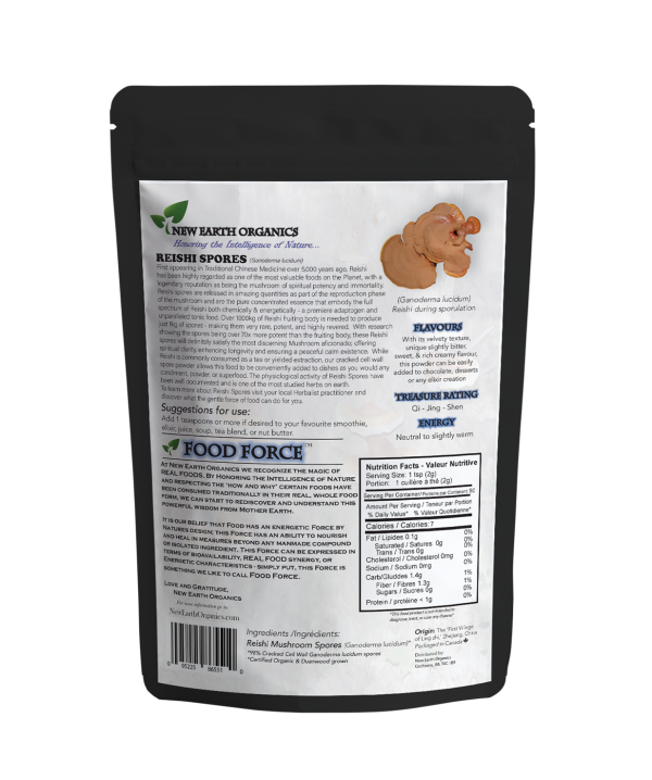 New Earth Organics Reishi Mushroom Spores (100g) - Lifestyle Markets