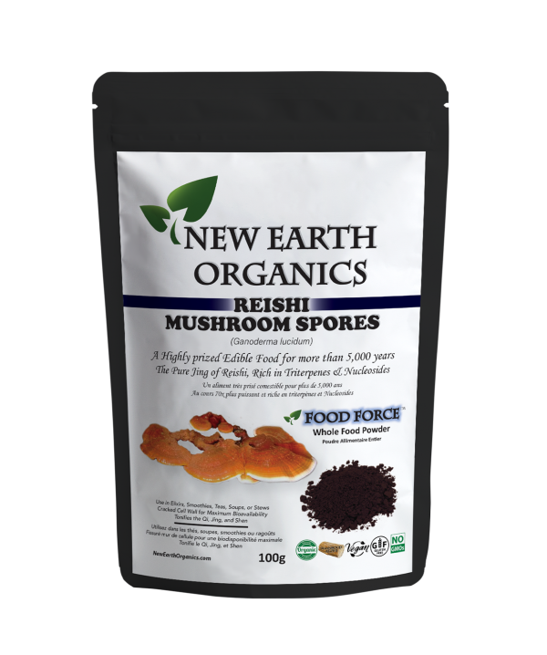 New Earth Organics Reishi Mushroom Spores (100g) - Lifestyle Markets