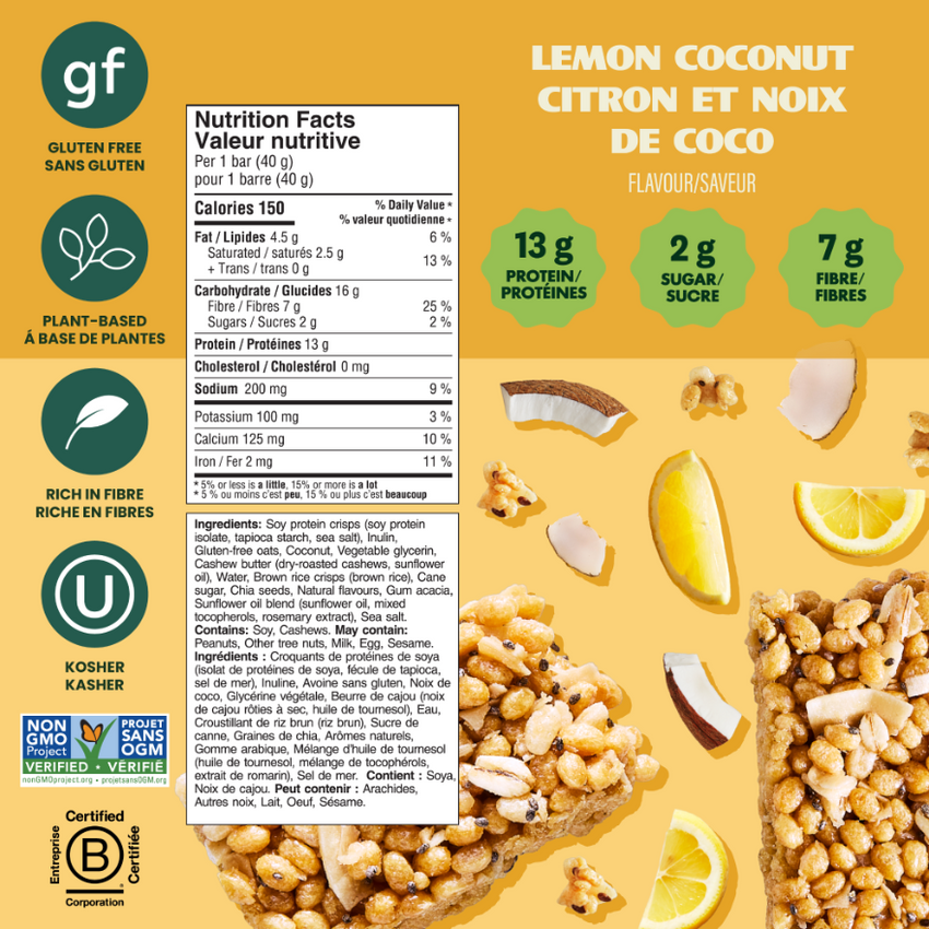 Simply Protein Bar - Crispy Lemon Coconut Flavour (40g)