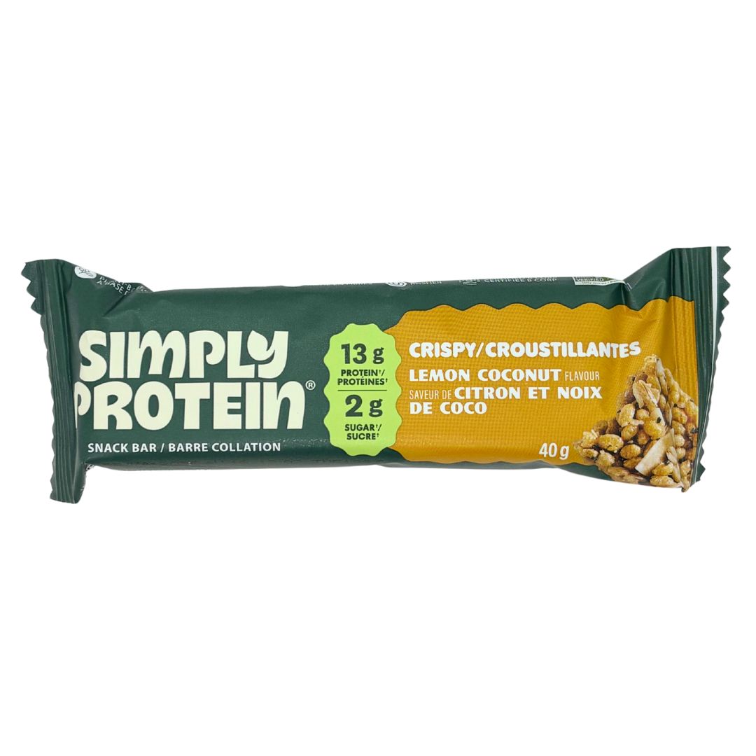 Simply Protein Bar - Crispy Lemon Coconut Flavour (40g) – Lifestyle Markets