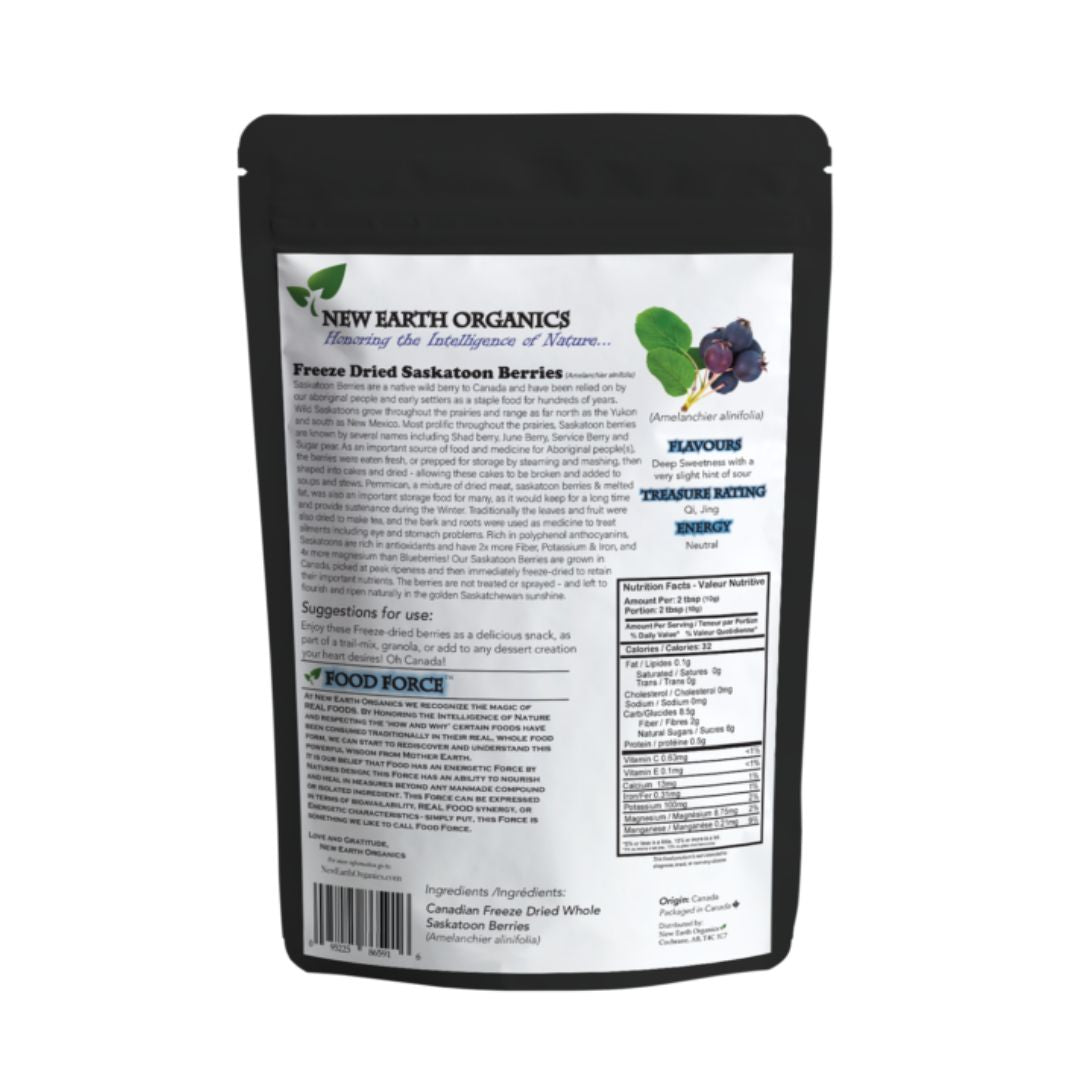 New Earth Organics Dried Saskatoon Berries (150g) - Lifestyle Markets