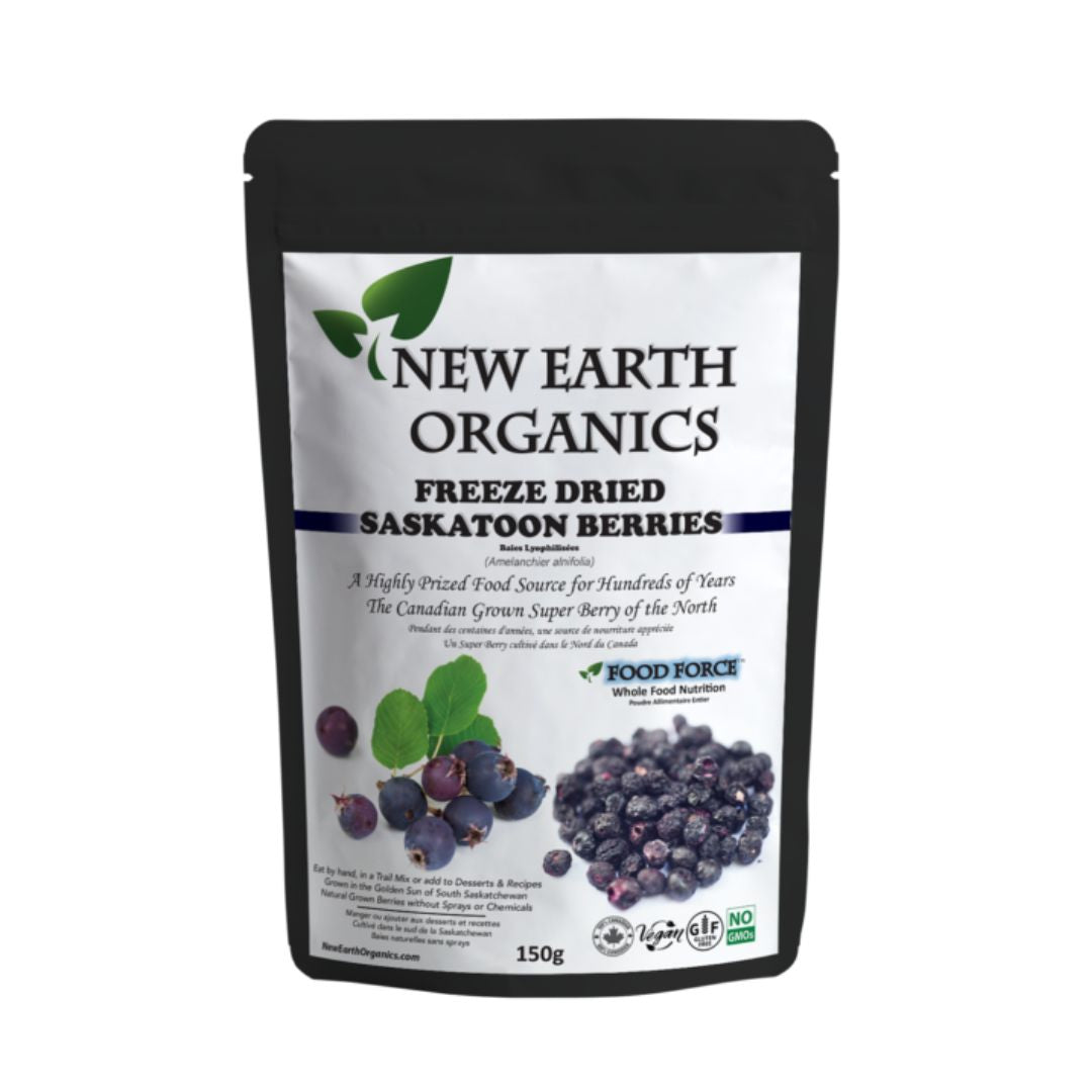 New Earth Organics Dried Saskatoon Berries (150g) - Lifestyle Markets