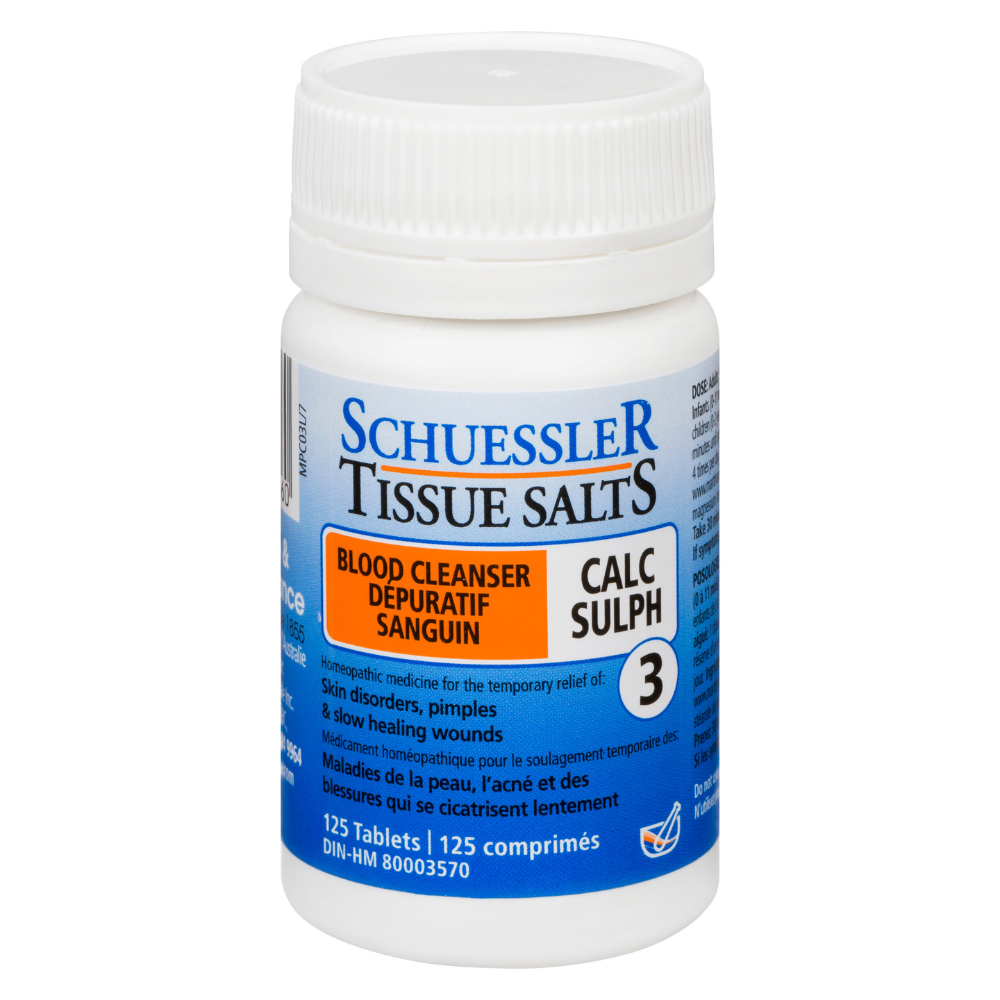 Schuessler Tissue Salts - Calc Sulph No. 3 (125 Tablets)