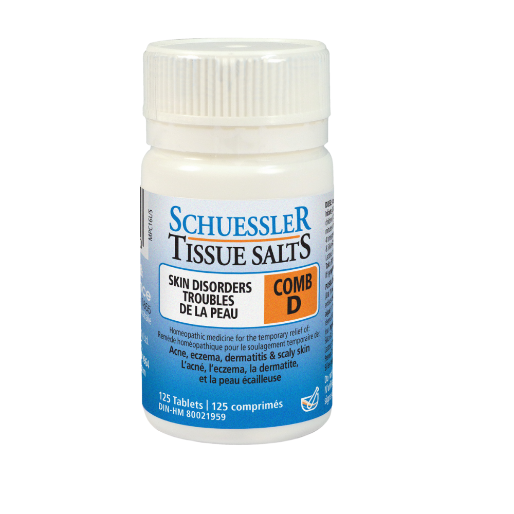 Schuessler Tissue Salts - Skin Disorders COMB D (125 Tablets)