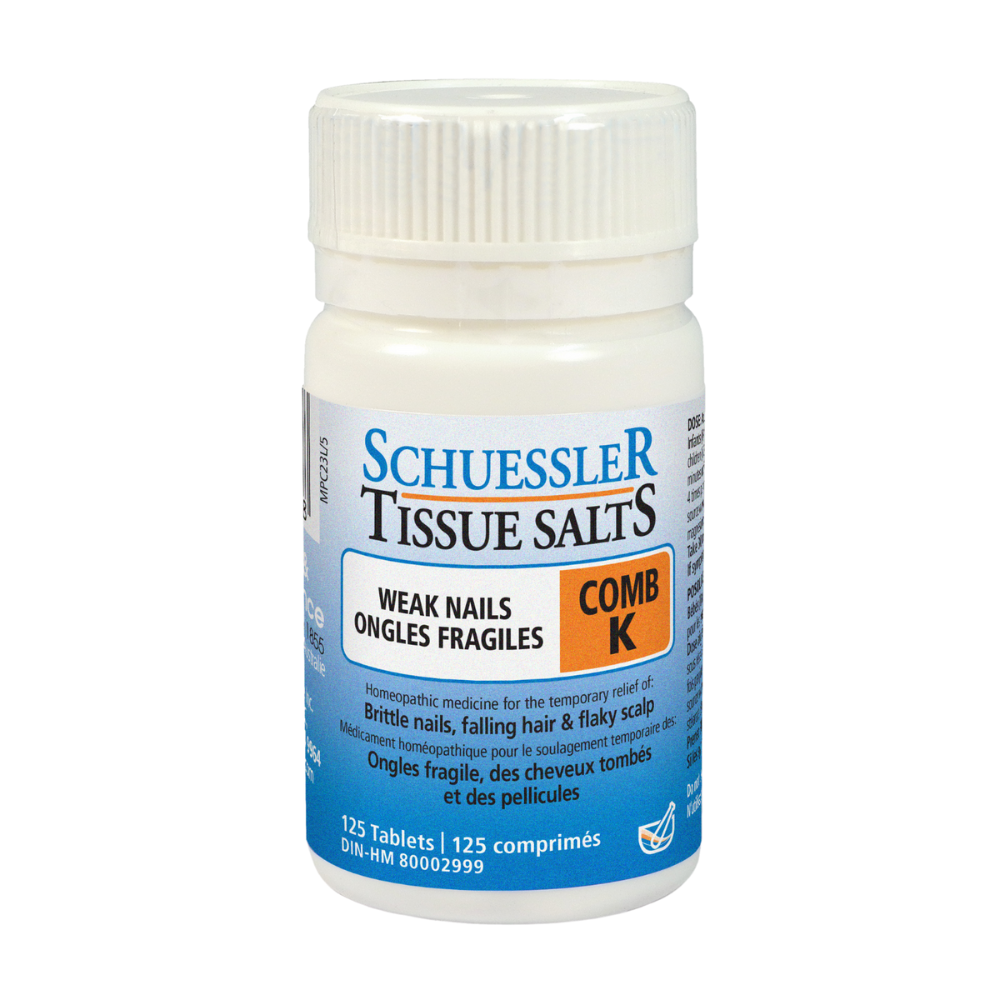 Schuessler Tissue Salts - Weak Nails COMB K (125 Tablets)