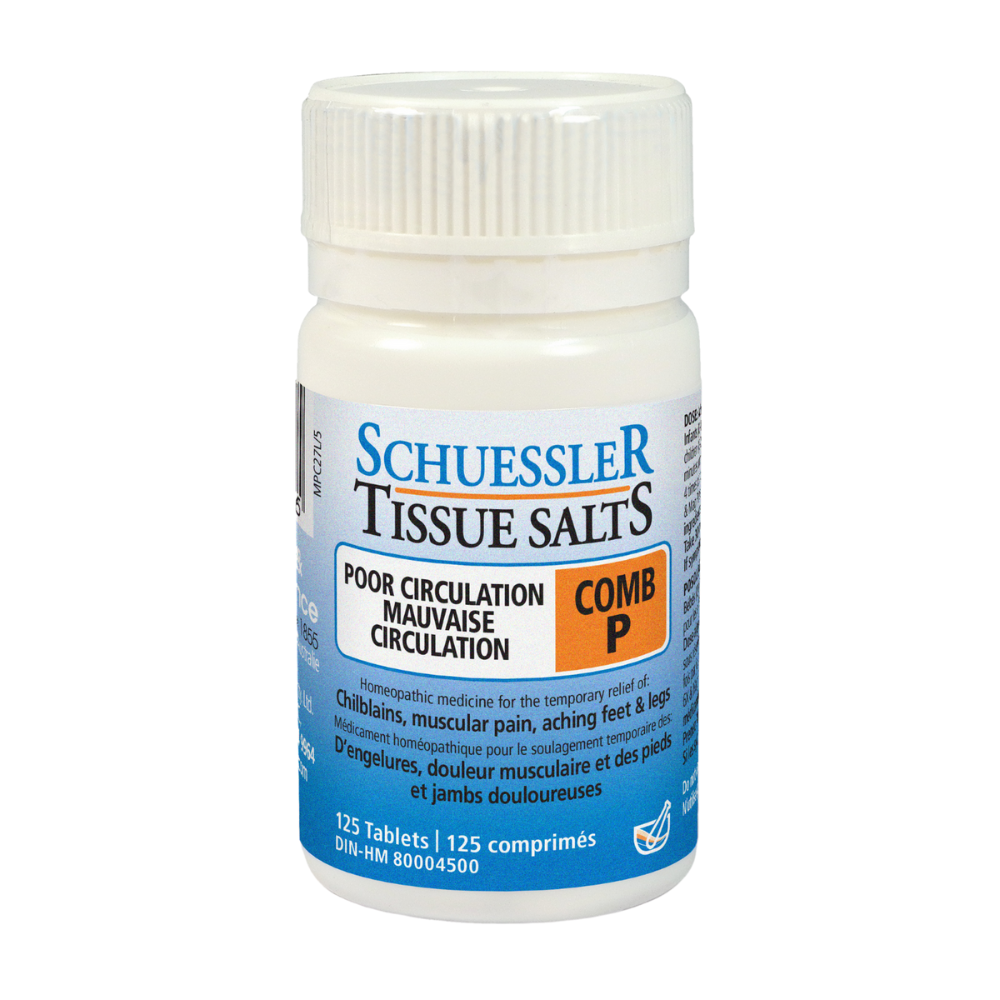 Schuessler Tissue Salts - Poor Circulation COMB P (125 Tablets)