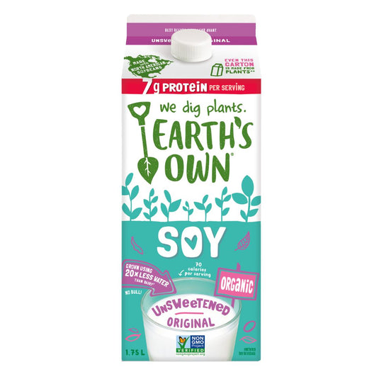 Earth's Own Soy Unsweetened (1.75ml) - Lifestyle Markets