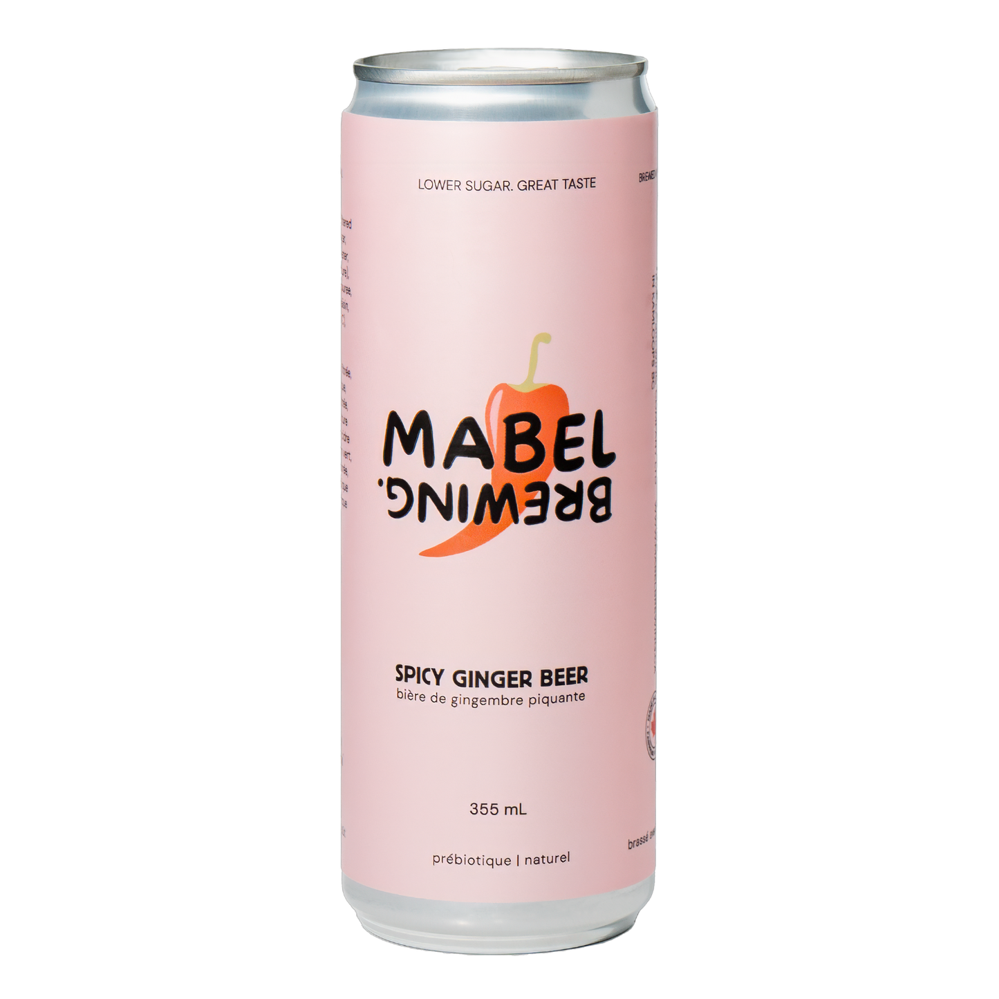 Mabel Bremming spicy ginger beer can on a white background