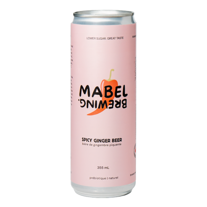 Mabel Bremming spicy ginger beer can on a white background