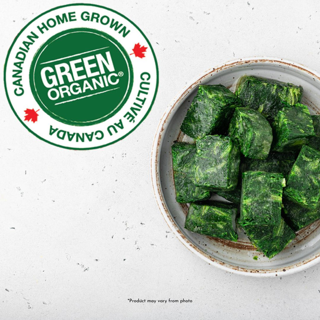 Green Organic Frozen Spinach Cubes (500g)