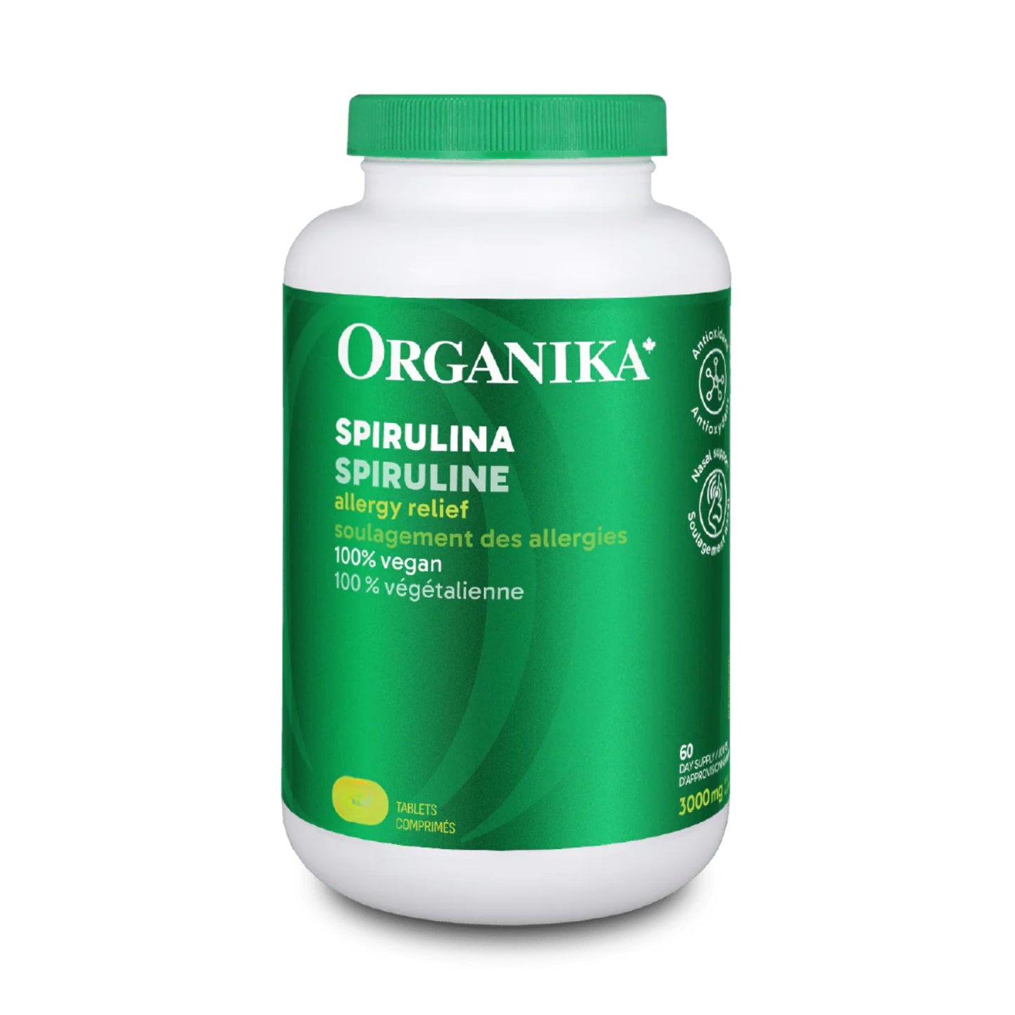 Organika Spirulina 1000mg Tablets (90 Tabs)