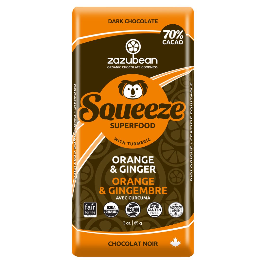 Zazubean Squeeze - Orange & Ginger with Yerbe Mate (85g) - Lifestyle Markets