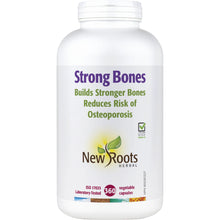 New Roots Strong Bones supplement bottle on a white background