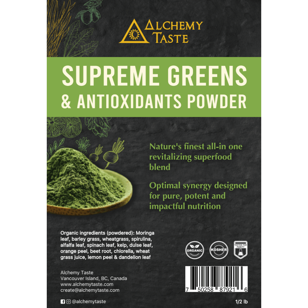 Alchemy Taste Organic Supreme Greens (227g) - Lifestyle Markets
