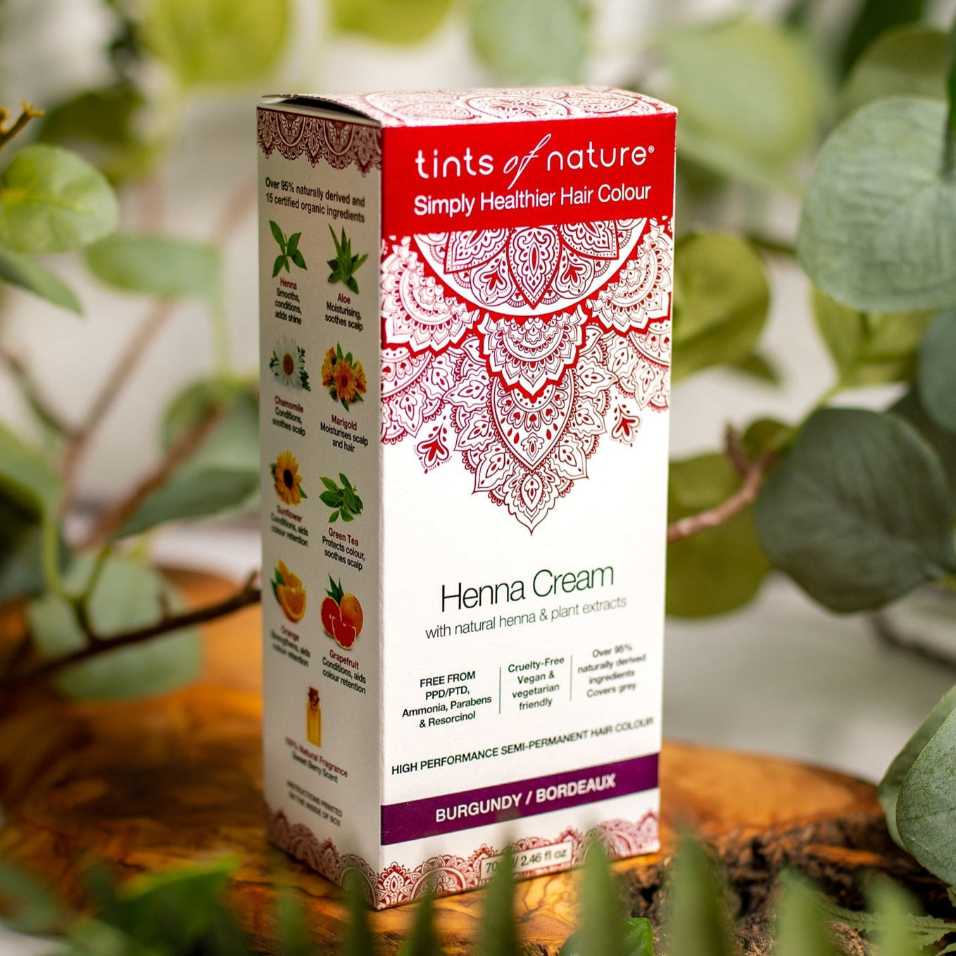 Tints of Nature Henna Cream - Burgundy (70ml) - Lifestyle Markets