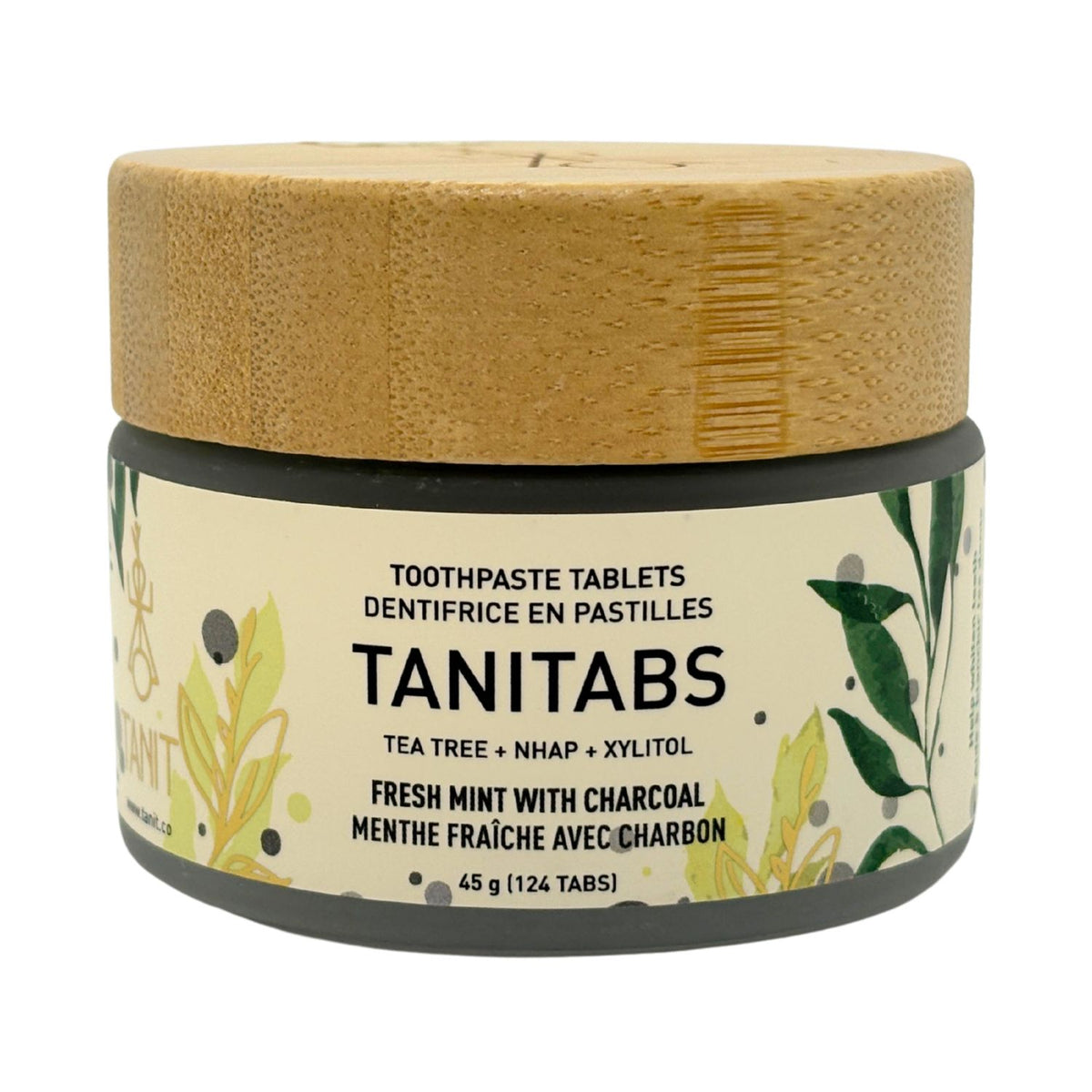 Tanitabs Toothpaste Tablets Fresh Mint with Charcoal (124 Tabs)