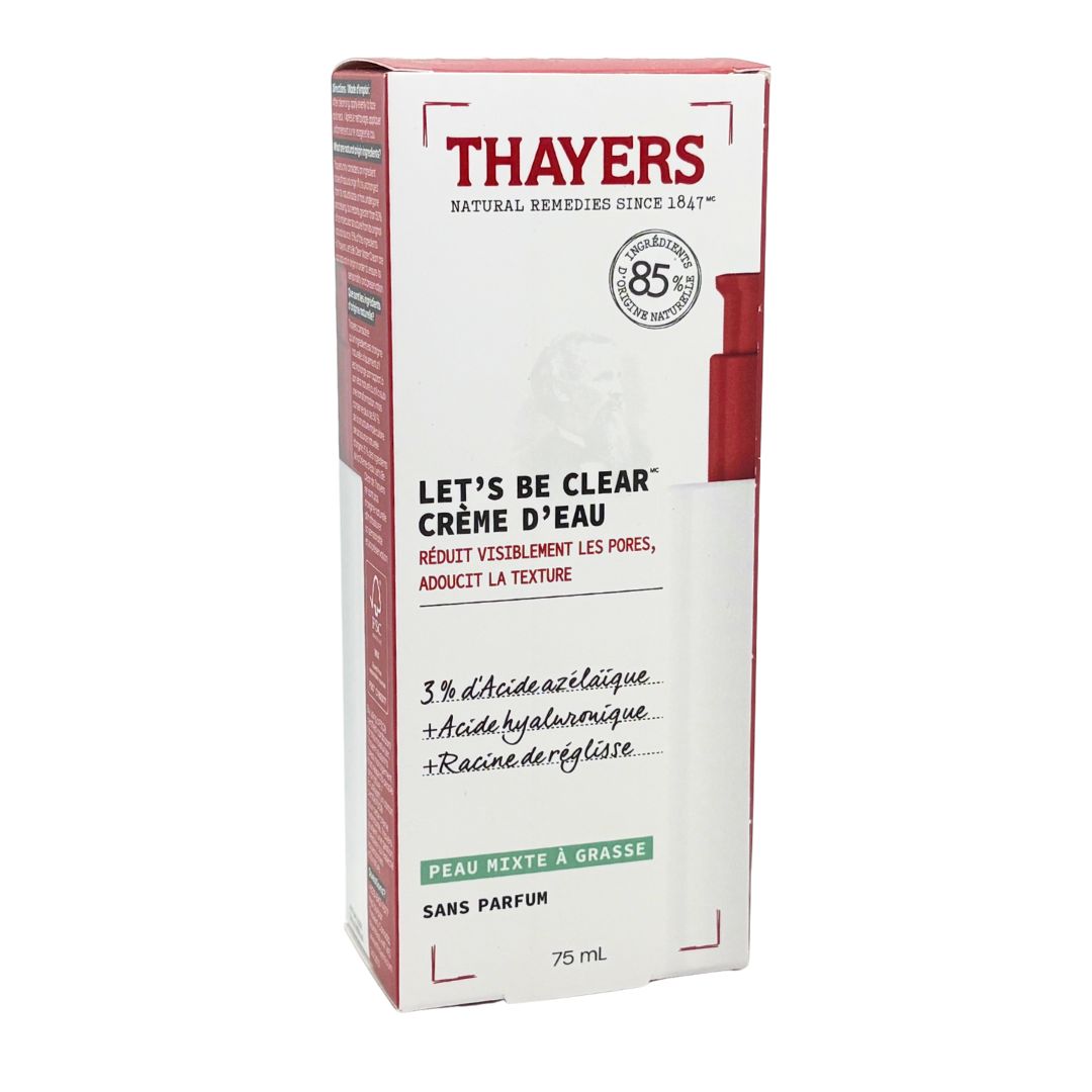 Thayers Let's Be Clear Water Cream (75ml)