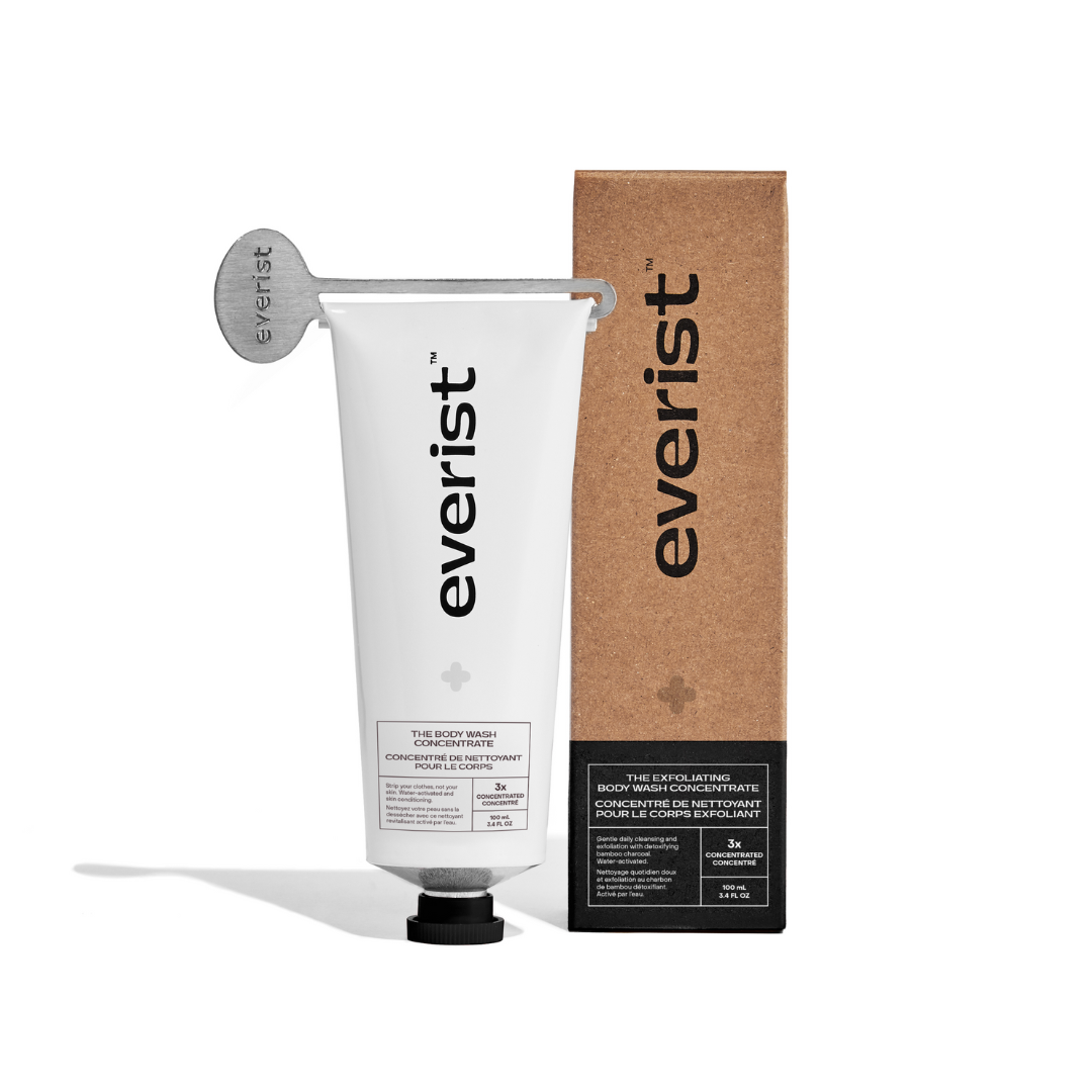 Everist skincare product with packaging on a white background
