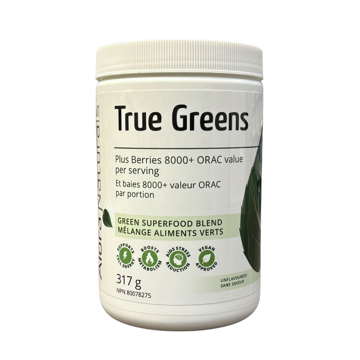 Alora Naturals True Greens - Unflavoured (317g)