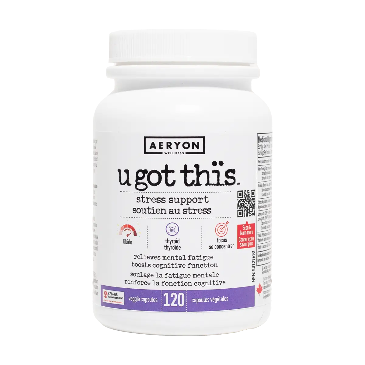 Aeryon Wellness U Got This Stress Support (120 VCaps)