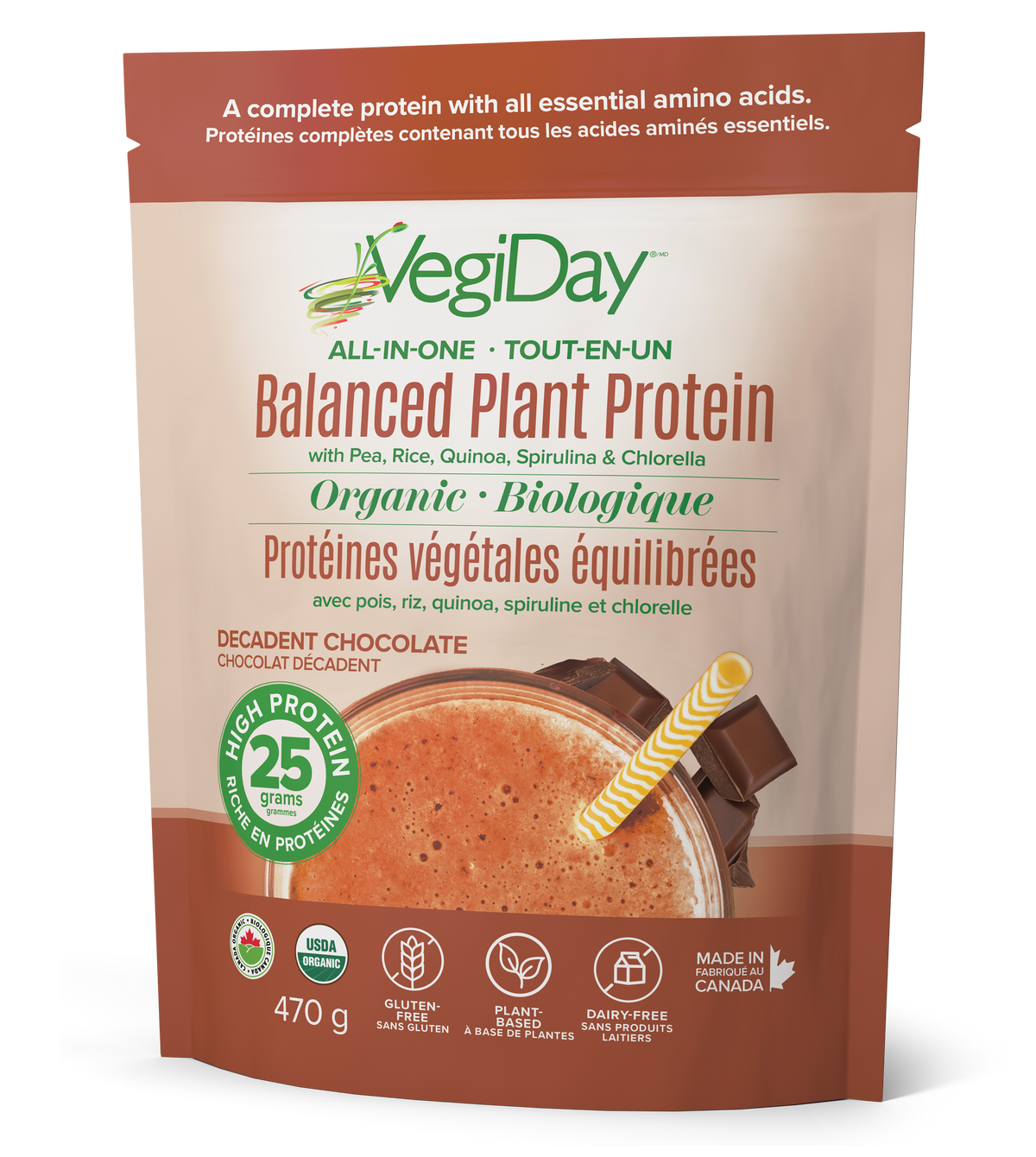 VegiDay All-in-one Plant Protein, Chocolate (470g)
