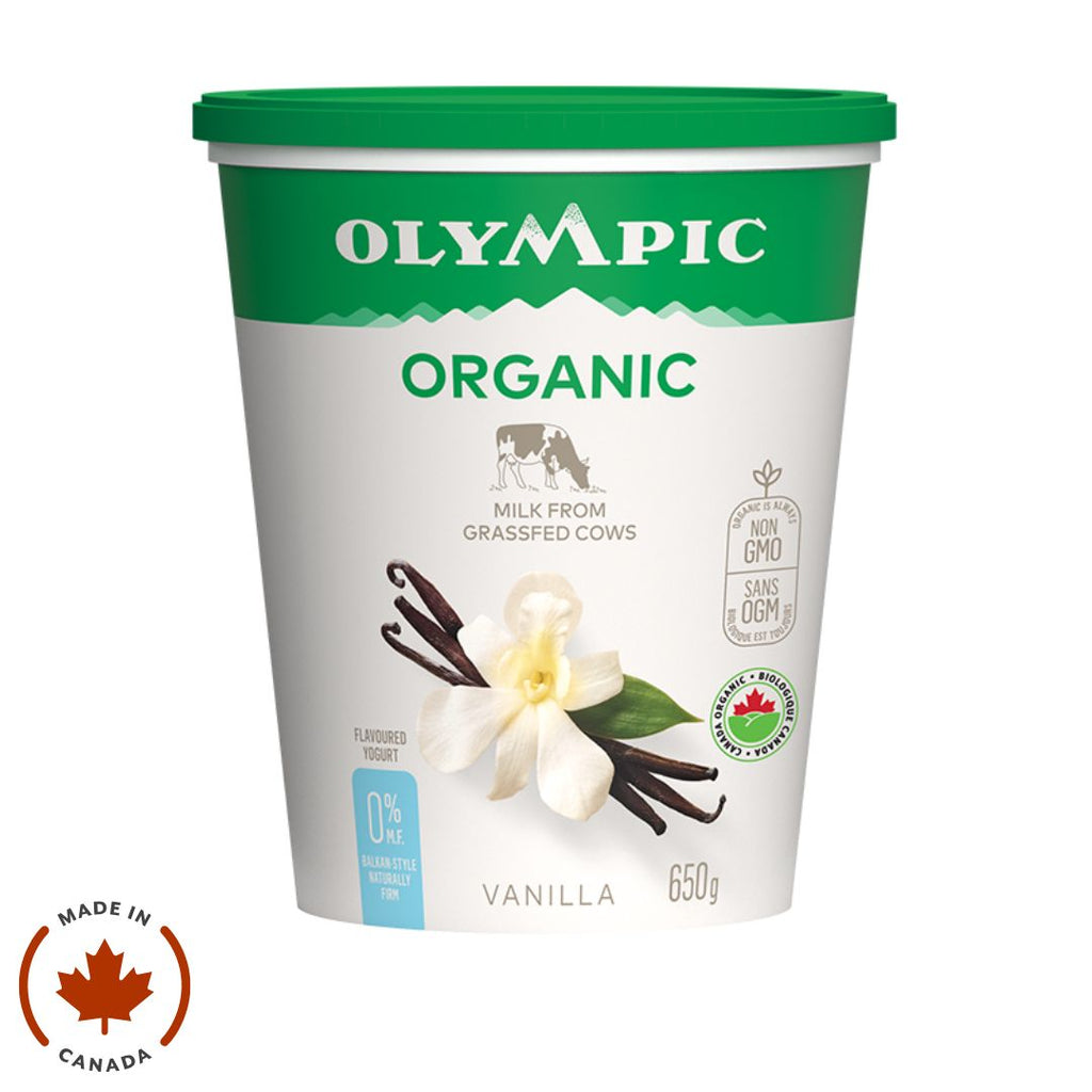 Olympic Organic No Fat Yogurt - Vanilla (650g)