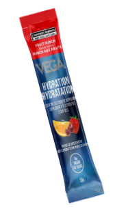 Vega hydration powder package on a white background